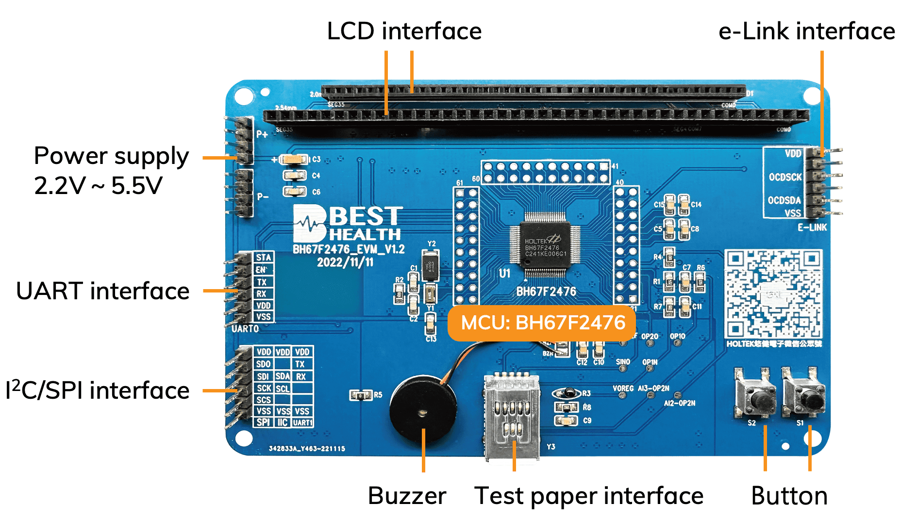 Glucose Meter Development Board-BMHB2010 - 1